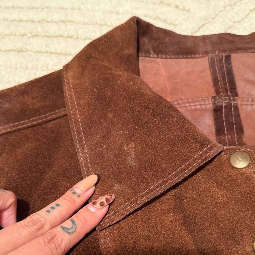 Vintage Brown Suede Women's Jacket - Picture 6 of 8